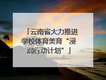 云南省大力推进学校体育美育“浸润行动计划”