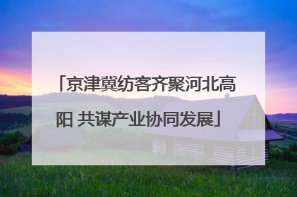 京津冀纺客齐聚河北高阳 共谋产业协同发展
