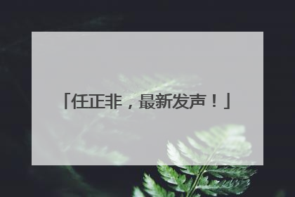 任正非，最新发声！