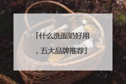 什么洗面奶好用，五大品牌推荐