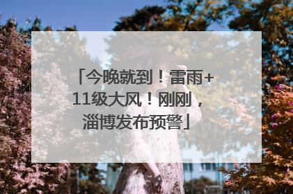 今晚就到！雷雨+11级大风！刚刚，淄博发布预警
