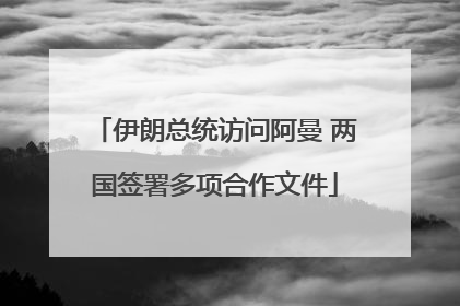 伊朗总统访问阿曼 两国签署多项合作文件