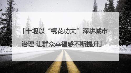十堰以“绣花功夫”深耕城市治理 让群众幸福感不断提升