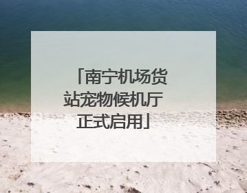 南宁机场货站宠物候机厅正式启用