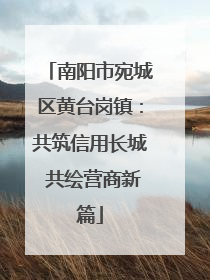 南阳市宛城区黄台岗镇：共筑信用长城 共绘营商新篇