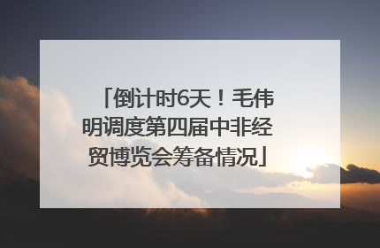 倒计时6天！毛伟明调度第四届中非经贸博览会筹备情况