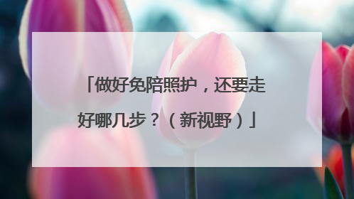 做好免陪照护，还要走好哪几步？（新视野）