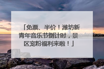免票、半价！潍坊新青年音乐节倒计时，景区宠粉福利来啦！