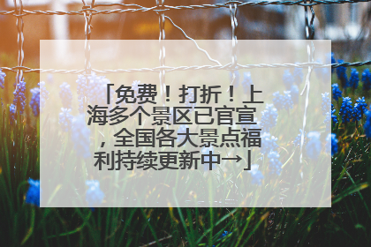免费！打折！上海多个景区已官宣，全国各大景点福利持续更新中→