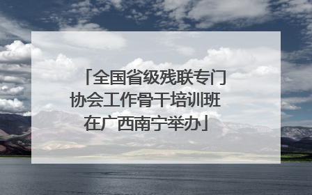全国省级残联专门协会工作骨干培训班在广西南宁举办