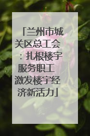 兰州市城关区总工会：扎根楼宇服务职工 激发楼宇经济新活力
