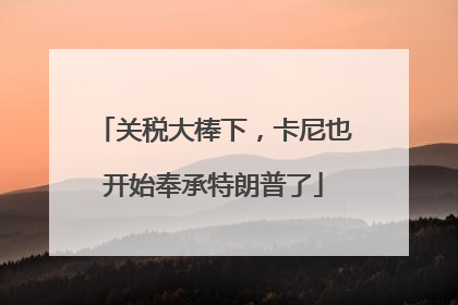 关税大棒下，卡尼也开始奉承特朗普了