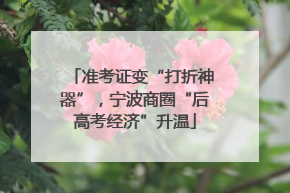 准考证变“打折神器”，宁波商圈“后高考经济”升温