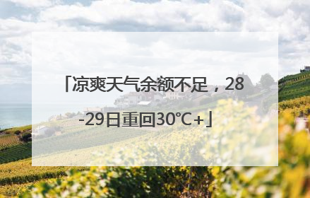 凉爽天气余额不足，28-29日重回30℃+