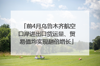 前4月乌鲁木齐航空口岸进出口货运量、贸易值均实现翻倍增长