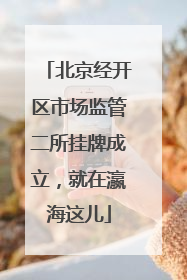 北京经开区市场监管二所挂牌成立，就在瀛海这儿