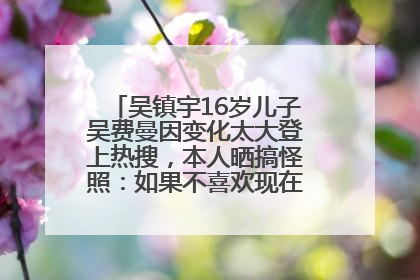 吴镇宇16岁儿子吴费曼因变化太大登上热搜，本人晒搞怪照：如果不喜欢现在的我可以离开
