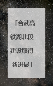 合武高铁湖北段建设取得新进展