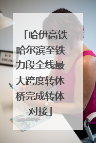 哈伊高铁哈尔滨至铁力段全线最大跨度转体桥完成转体对接