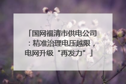 国网福清市供电公司：精准治理电压越限，电网升级“再发力”