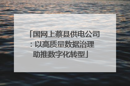 国网上蔡县供电公司：以高质量数据治理 助推数字化转型