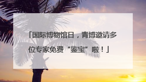 国际博物馆日，青博邀请多位专家免费“鉴宝”啦！