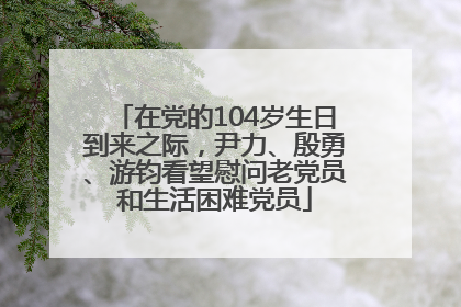 在党的104岁生日到来之际，尹力、殷勇、游钧看望慰问老党员和生活困难党员