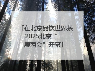 在北京品饮世界茶 2025北京“一展两会”开幕