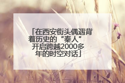 在西安街头偶遇背着历史的“秦人” 开启跨越2000多年的时空对话