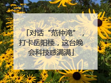 对话“范仲淹”，打卡岳阳楼，这台晚会科技感满满