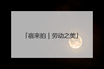 宿来拍｜劳动之美