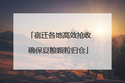 宿迁各地高效抢收 确保夏粮颗粒归仓