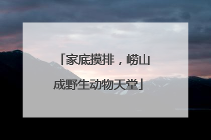 家底摸排，崂山成野生动物天堂