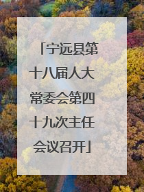 宁远县第十八届人大常委会第四十九次主任会议召开