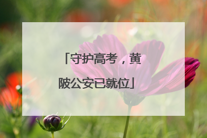 守护高考，黄陂公安已就位