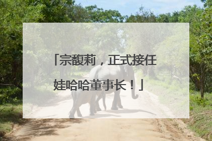 宗馥莉，正式接任娃哈哈董事长！