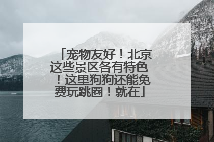 宠物友好！北京这些景区各有特色！这里狗狗还能免费玩跳圈！就在