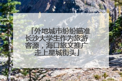 外地城市纷纷瞄准长沙大学生作为旅游客源，海口旅文推广走上星城街头