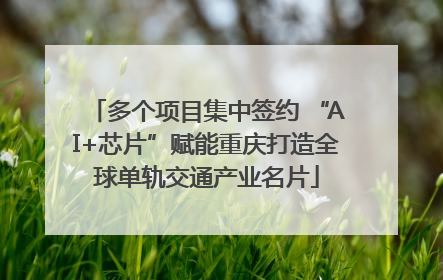 多个项目集中签约 “AI+芯片”赋能重庆打造全球单轨交通产业名片