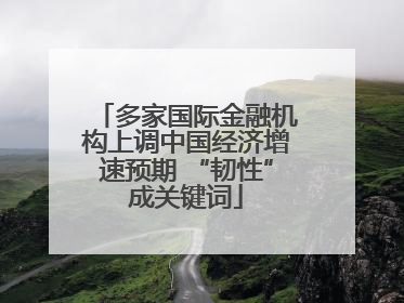 多家国际金融机构上调中国经济增速预期 “韧性”成关键词