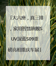 大六座，真三排，家用智慧旗舰SUV深蓝S09重磅亮相重庆车展