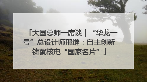 大国总师一席谈｜“华龙一号”总设计师邢继：自主创新铸就核电“国家名片”
