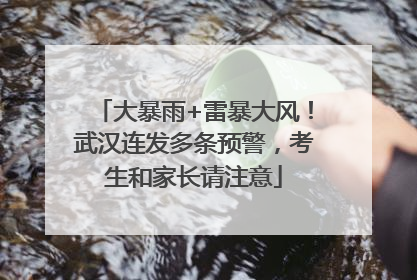 大暴雨+雷暴大风！武汉连发多条预警，考生和家长请注意