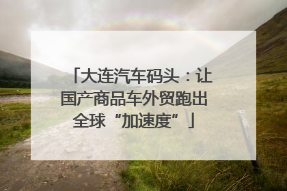 大连汽车码头：让国产商品车外贸跑出全球“加速度”