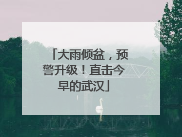 大雨倾盆，预警升级！直击今早的武汉