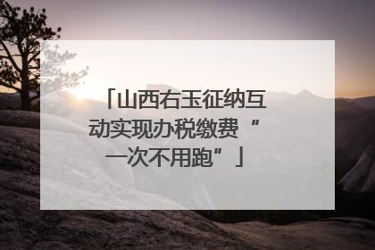 山西右玉征纳互动实现办税缴费“一次不用跑”