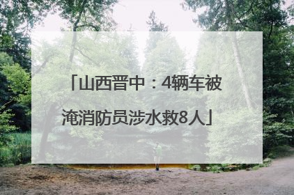 山西晋中：4辆车被淹消防员涉水救8人