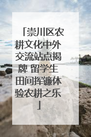 崇川区农耕文化中外交流站点揭牌 留学生田间挥镰体验农耕之乐