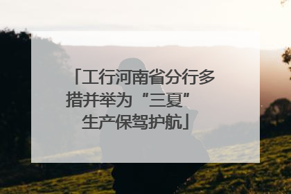 工行河南省分行多措并举为“三夏” 生产保驾护航