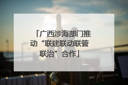 广西涉海部门推动“联建联动联管联治”合作